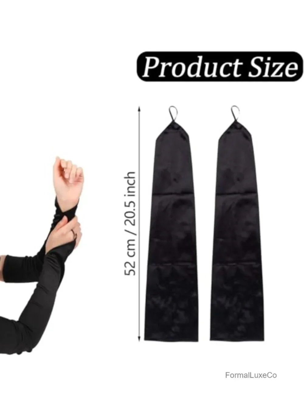 Satin Fingerless Opera Gloves Elbow Length Formal Wedding Party Accessory